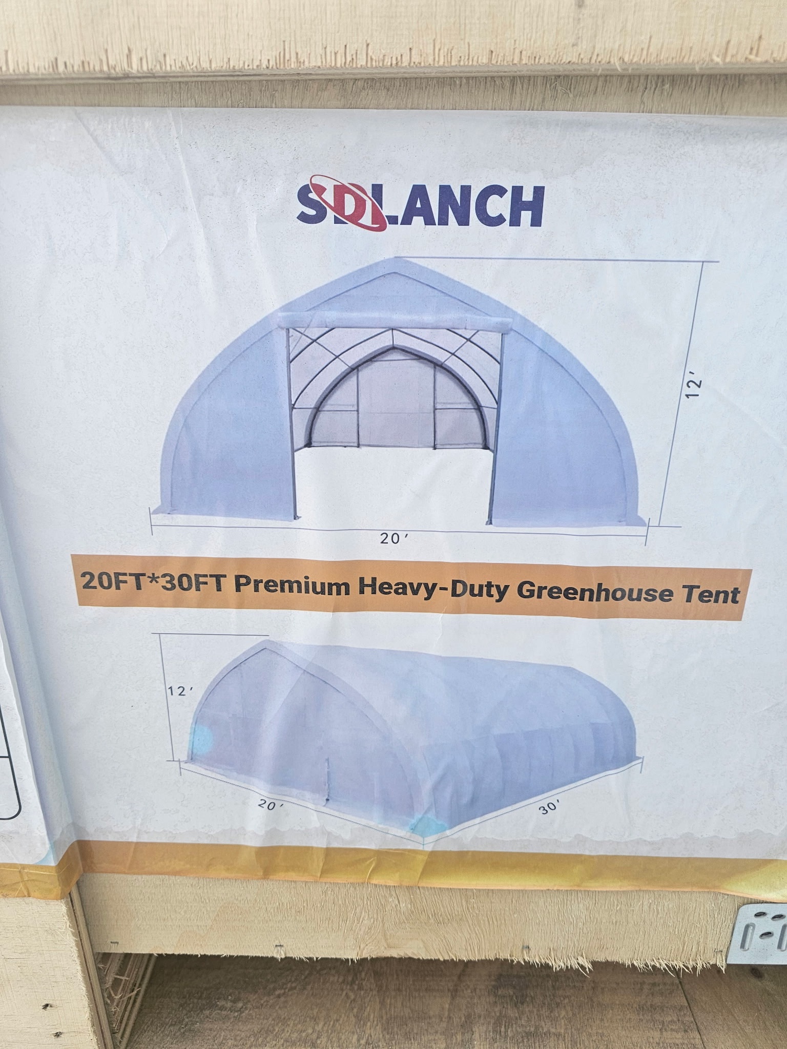 lot 69 image: SDLANCH NEW 20FTX30FT Greenhouse
