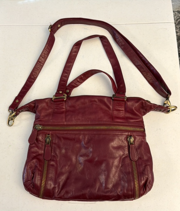 lot 100 image: RED Latico Leather Tote Purse