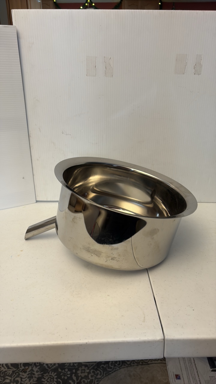 lot 128 image: STAINLESS steel juicer bowl replacement part