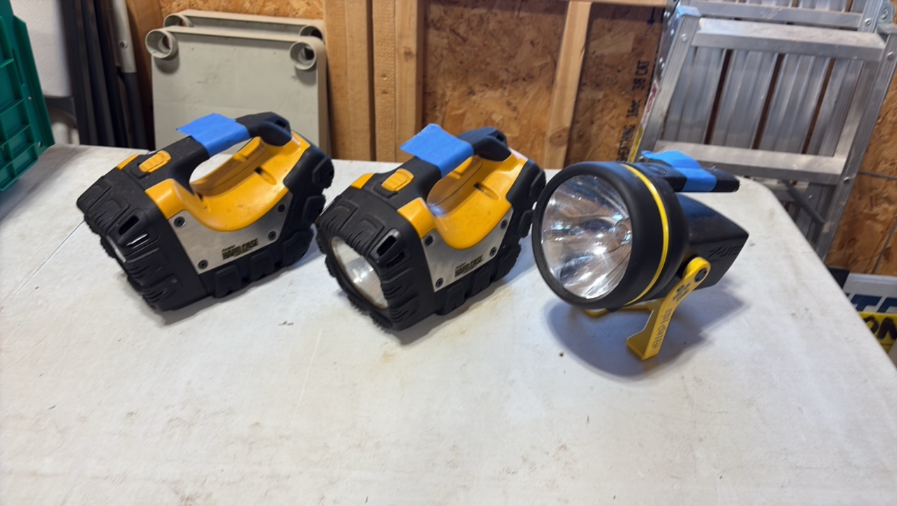 lot 136 image: (3) LIGHTS Energizer Hardcase Lanterns Z-Lite LED Spotlight