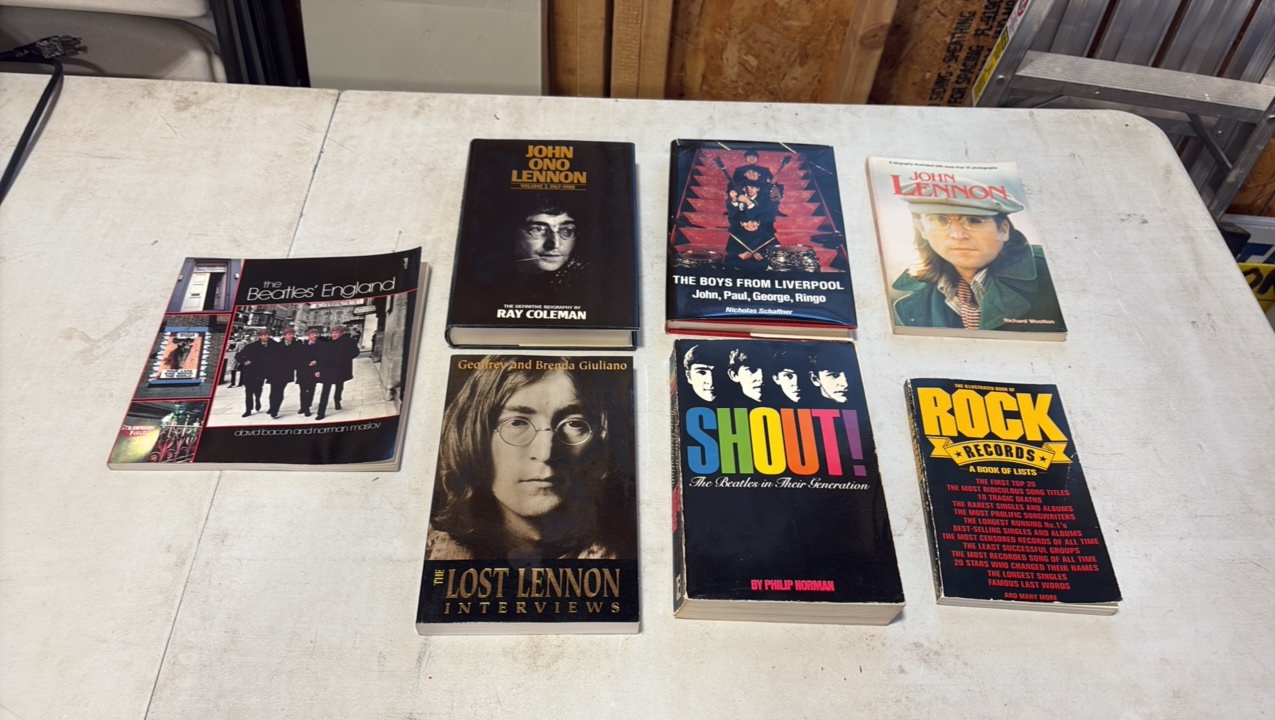 lot 146 image: (6) BOOKS Beatles, John Lennon, and rock records