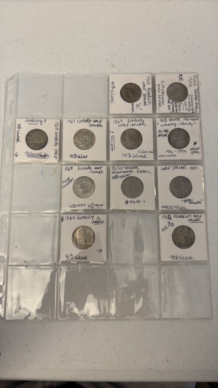 lot 59 image: COINS Collectible lot, Kennedy, Franklin, and silver dollars