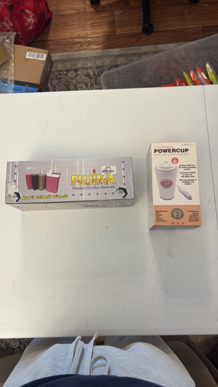 lot 65 image: POWER cup Inverter and FUJIMA cigarette cases