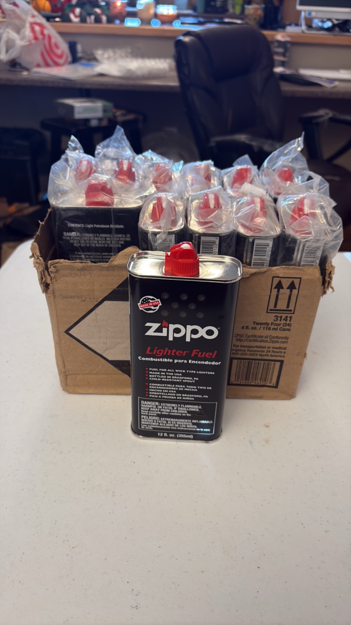 lot 70 image: (12) ZIPPO lighter fuel 12oz containers