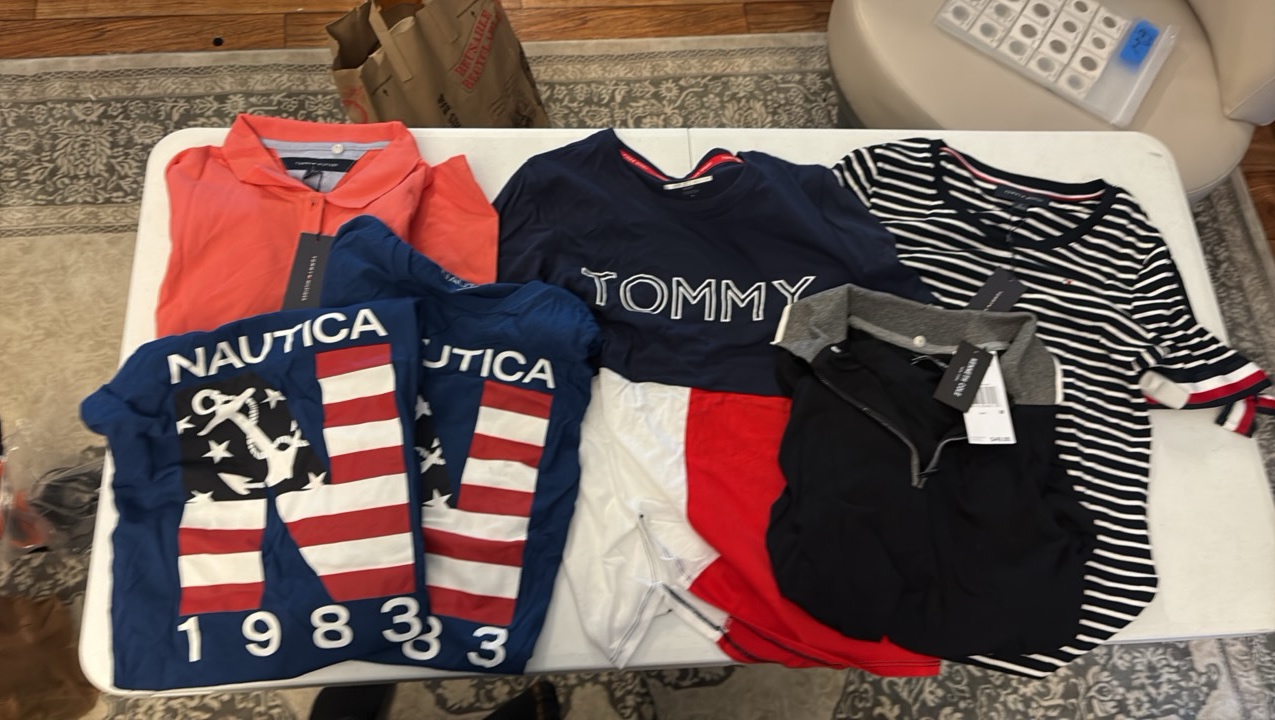 lot 93 image: (3) TOMMY Hilfiger shirts all Medium, Kenneth Cole shirt Medium, and 2 Nautica shirts small and medium