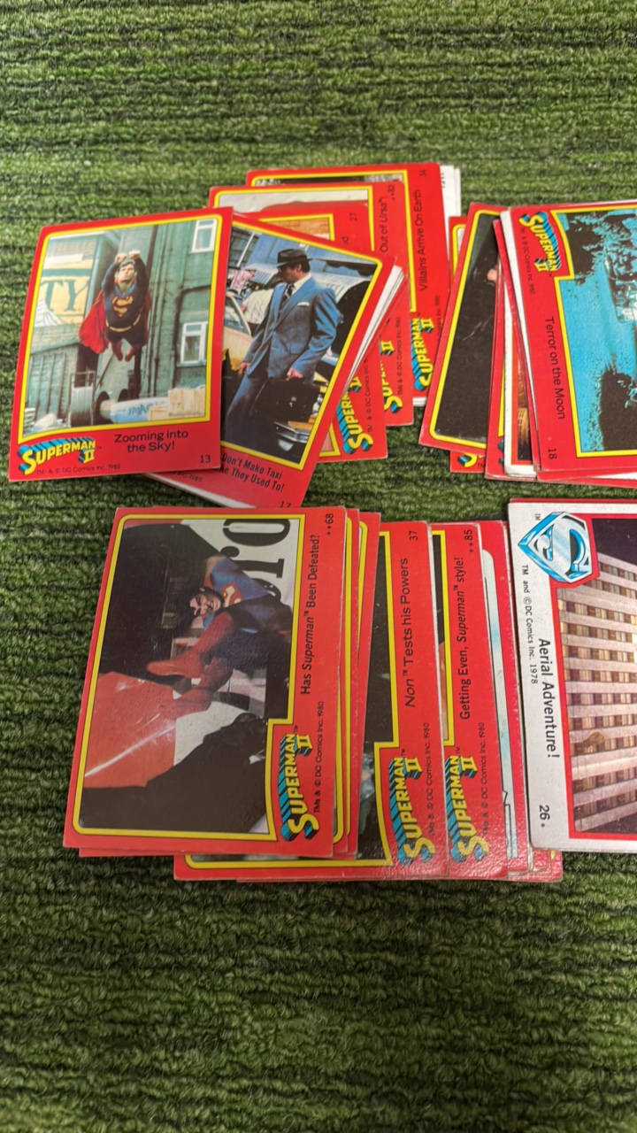 lot 102 image: 1978 Superman, the movie cards mixed lot 30