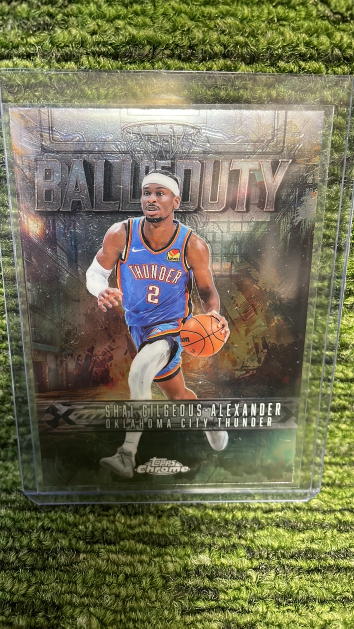 lot 124C image: 2025 Topps Chrome SHAI GILGEOUS Alexander ball of duty insert