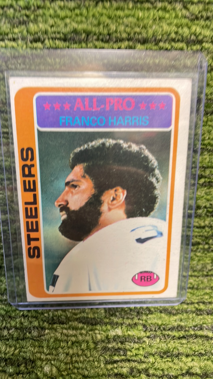 lot 128 image: 1978 Topps Franco Harris RB- Pittsburgh Steelers all pro