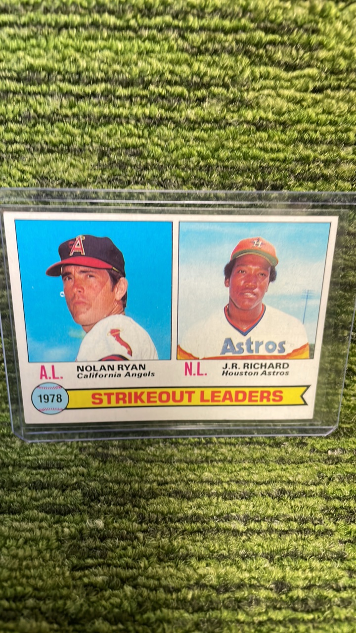 lot 137 image: 1979 Topps Nolan Ryan JR Richard strikeout leaders