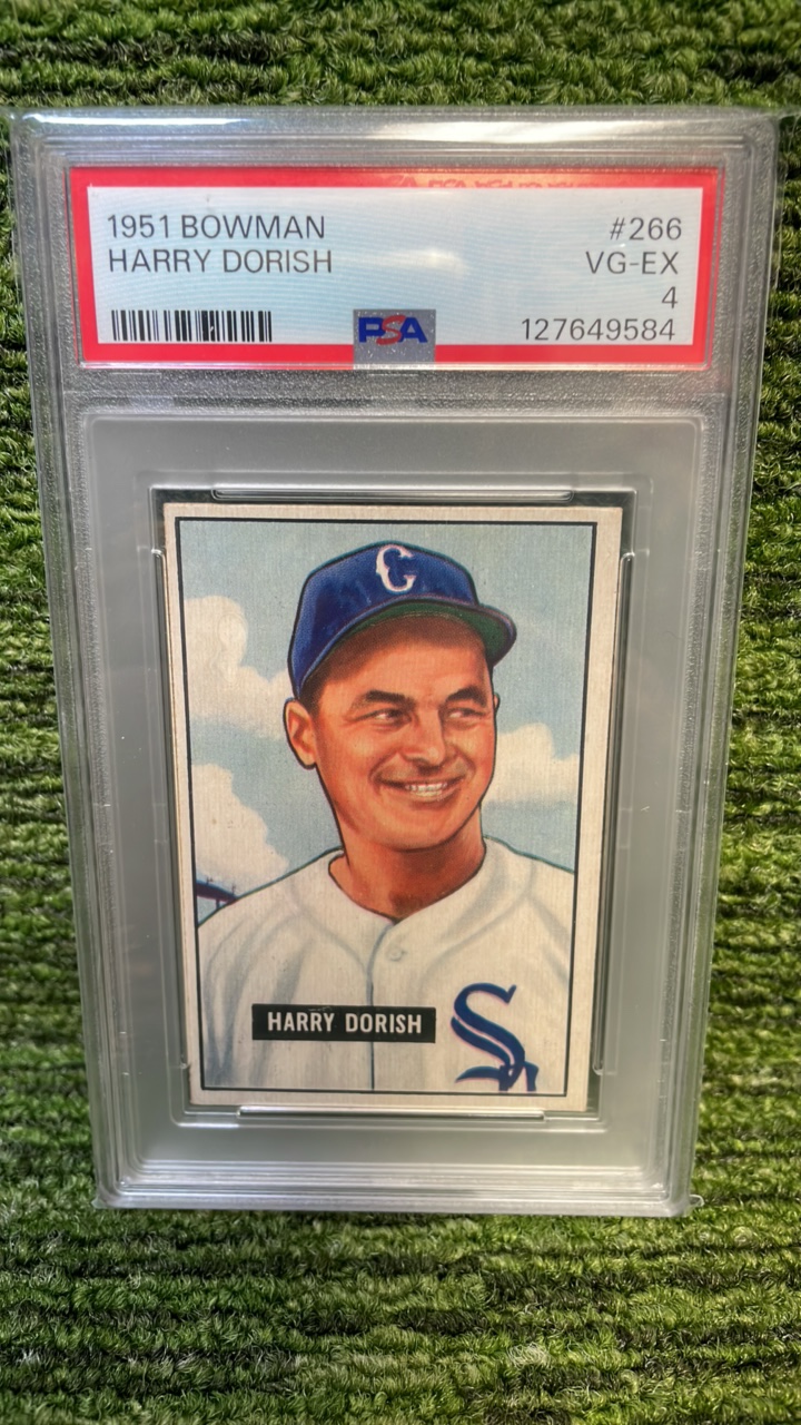 lot 147B image: 1951 Bowman, Harry Dorish PSA graded 4