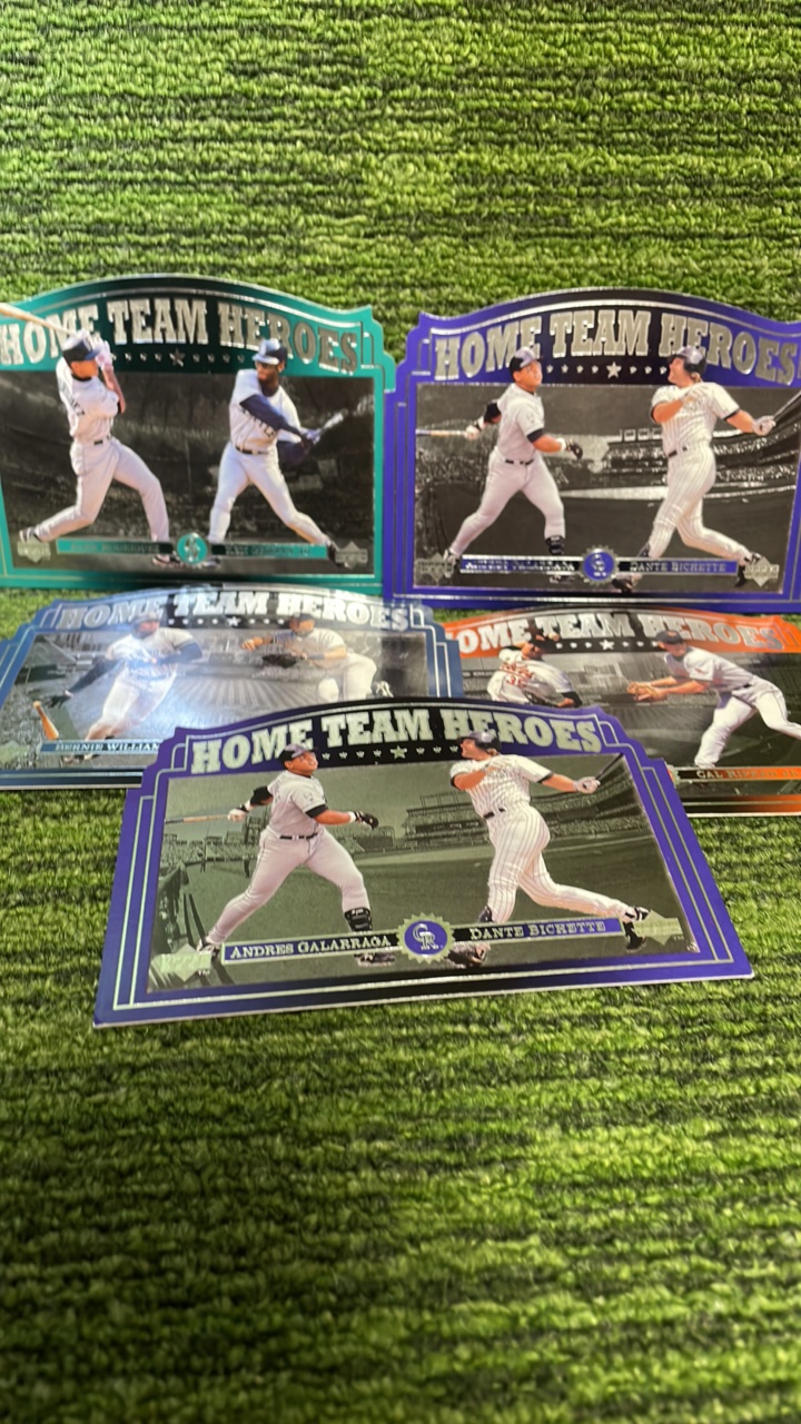 lot 152 image: 1997 Upper Deck Home Team Heroes, lot of five cards