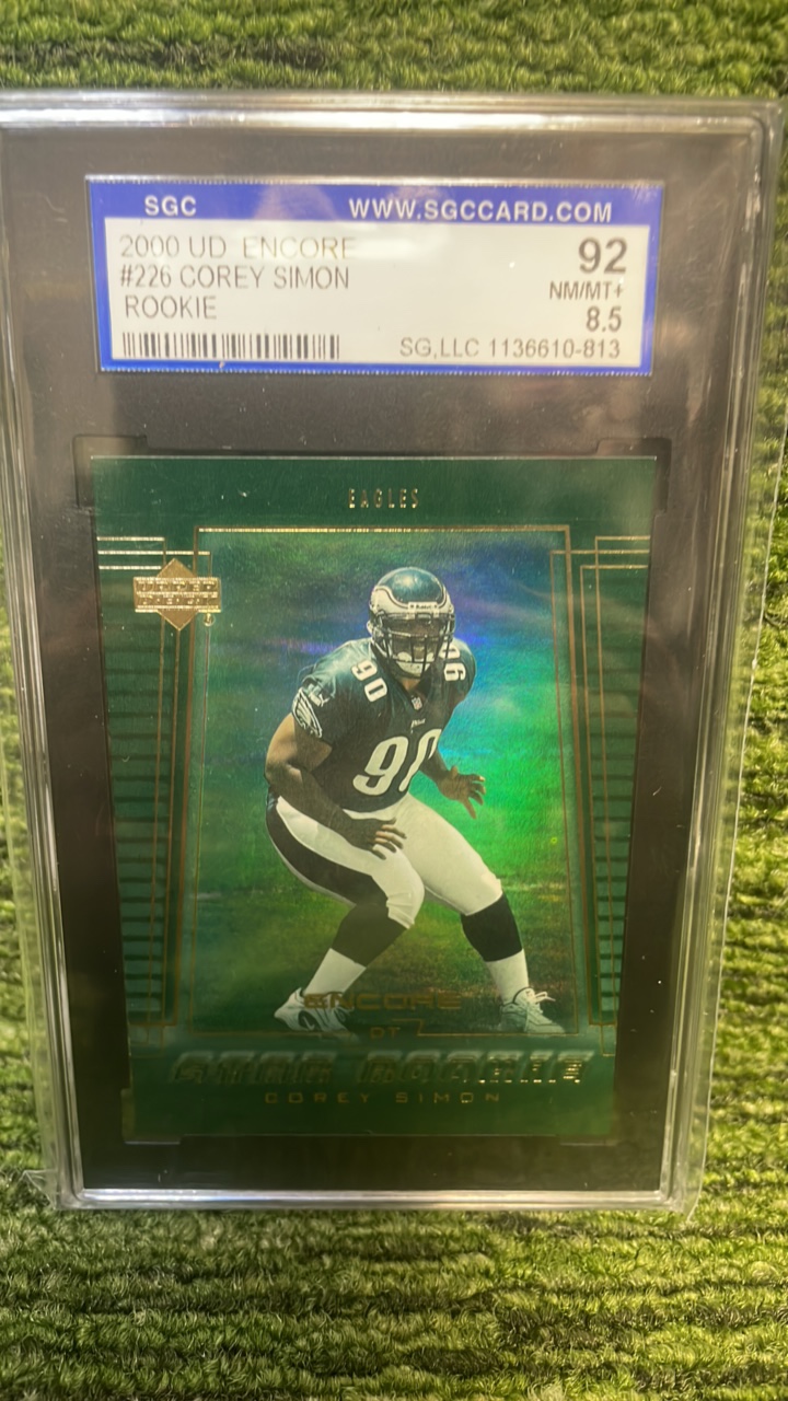 lot 184 image: 2000 Upper Deck Encore Cory SIMON rookie graded 8.5
