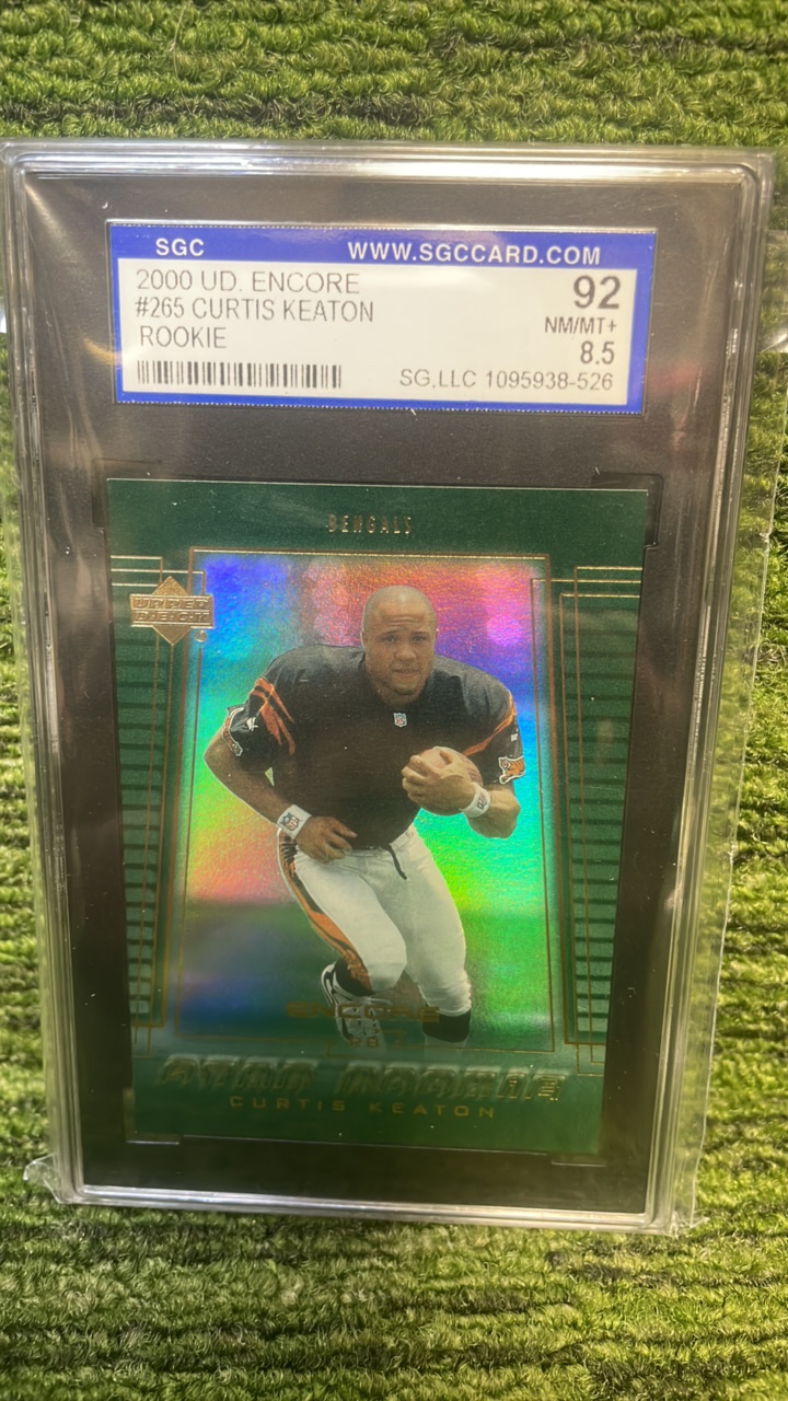 lot 185 image: 2000 Upper Deck Encore Curtis KEATON rookie graded 92