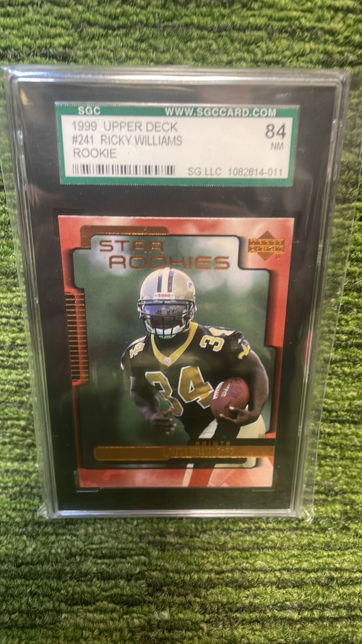 lot 186 image: 1999 Upper Deck Ricky Williams rookie RC New Orleans Saints
