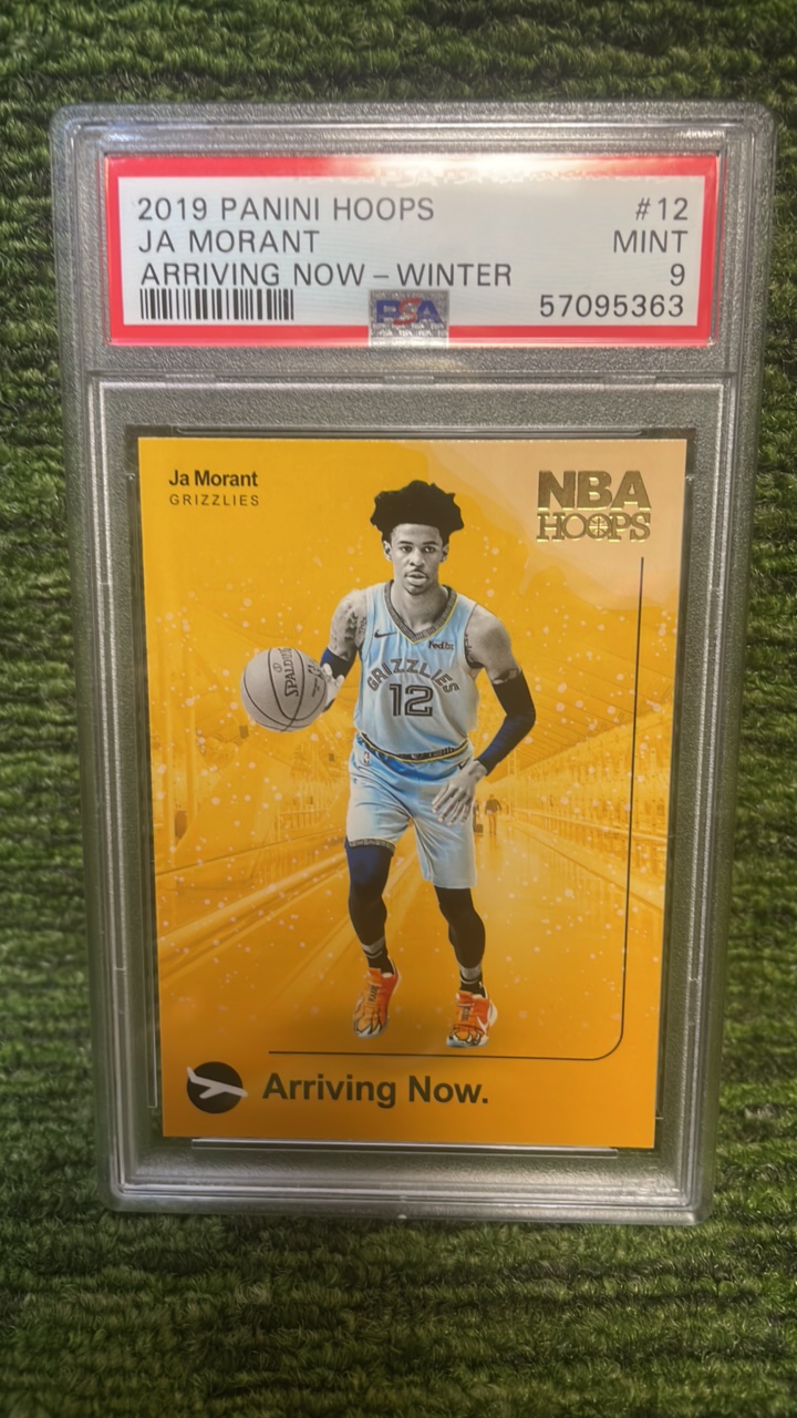 lot 186A image: 2019 Panini Hoops JA Morant Rookie Card PSA graded 9