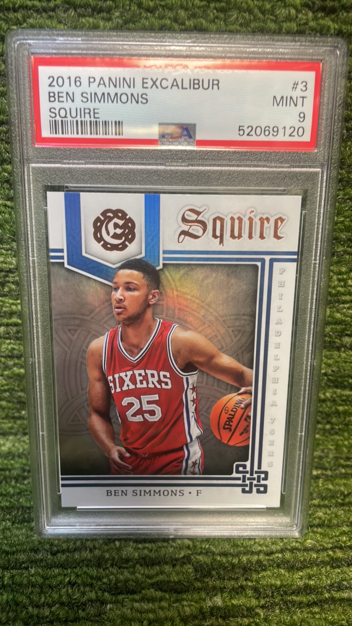 lot 186C image: 2016 PANINI Excalibur Ben Simmons PSA graded 9