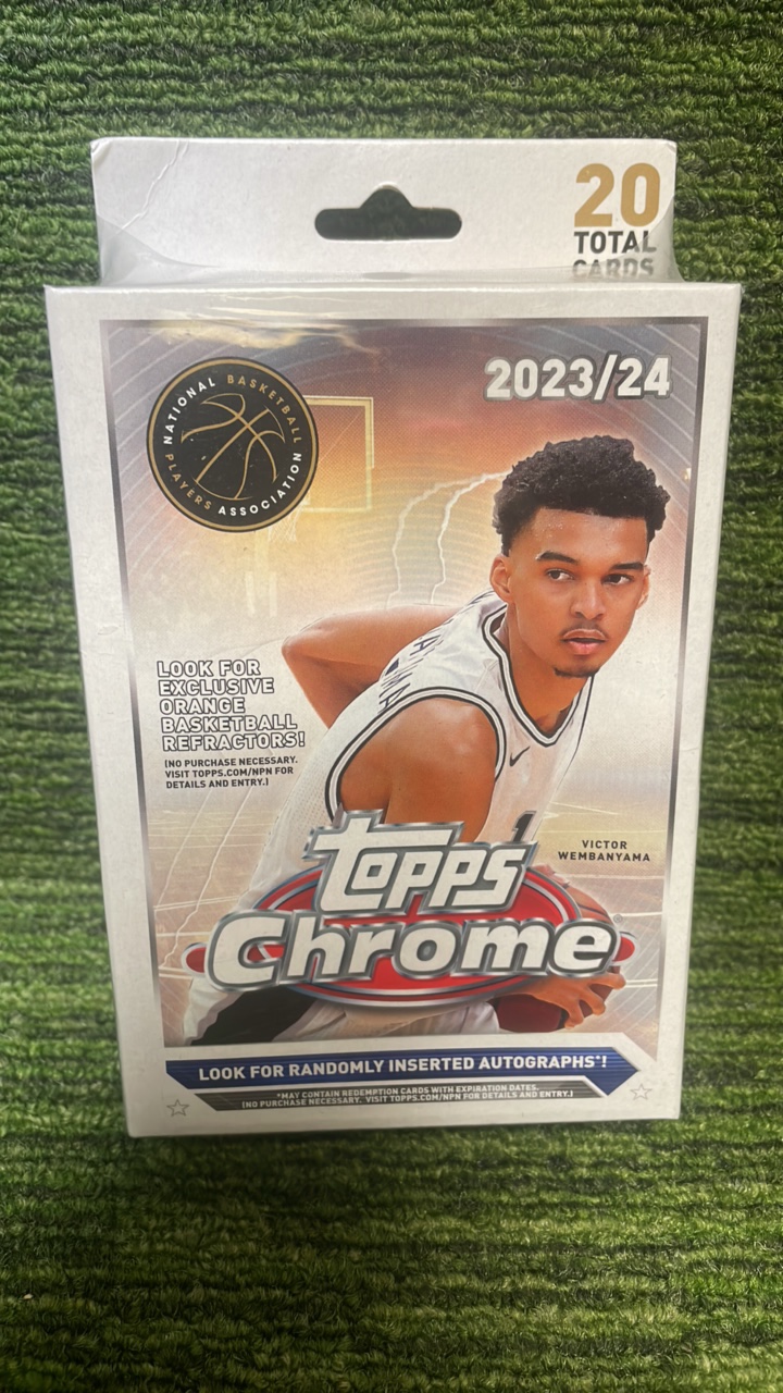 lot 187 image: 202324 Topps Chrome hanger box -Victor Wembanyama rookie year