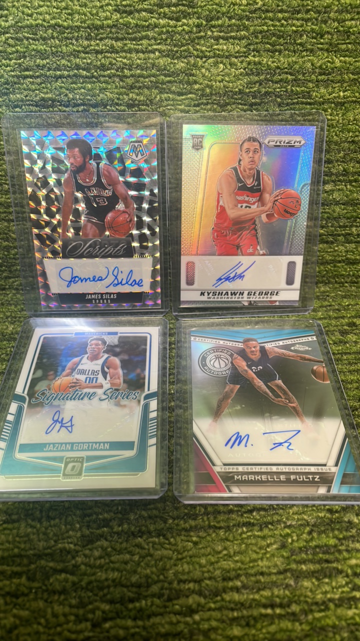 lot 205A image: NBA autograph card Lot 4 cards total