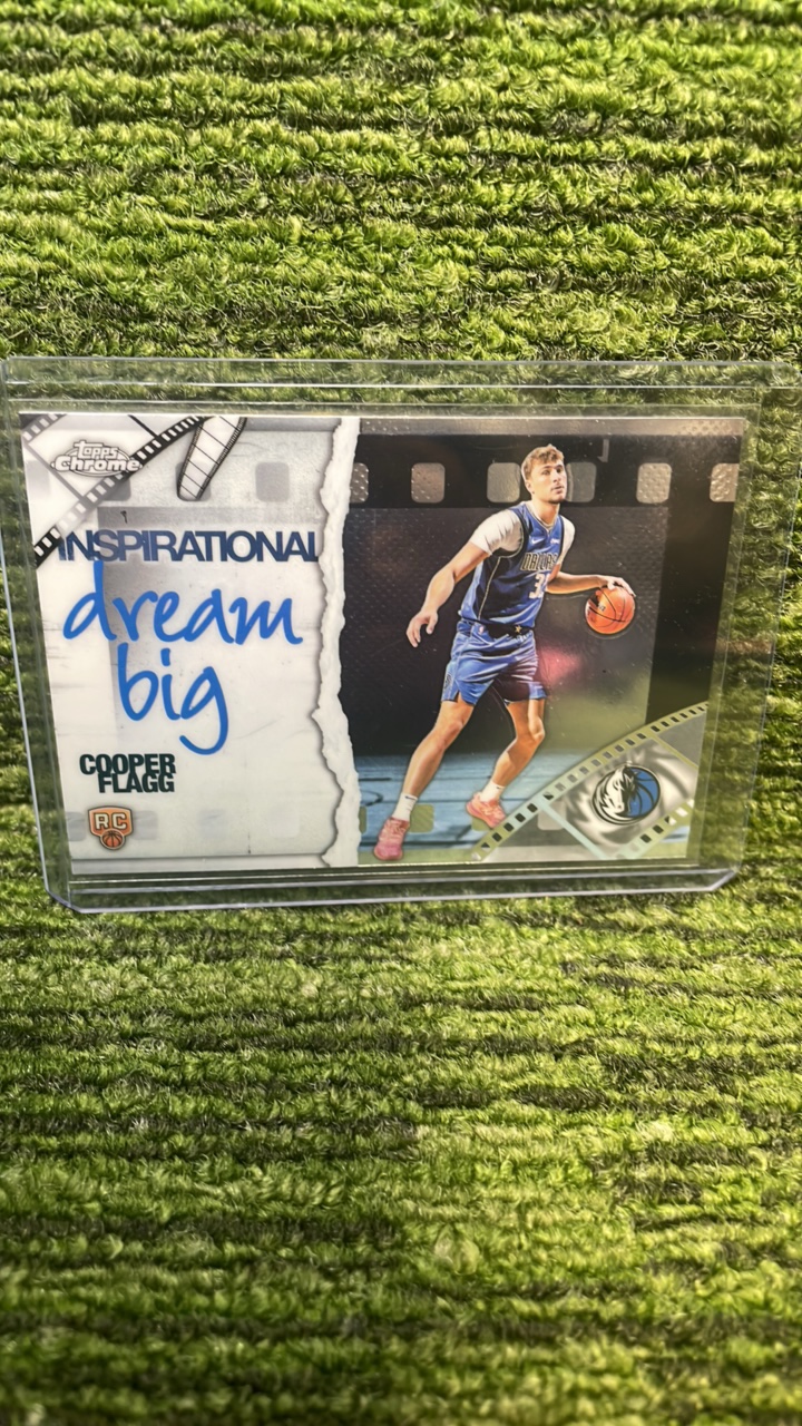 lot 205B image: 2025-26 Tops Chrome Cooper Flagg Inspirational Dream Big