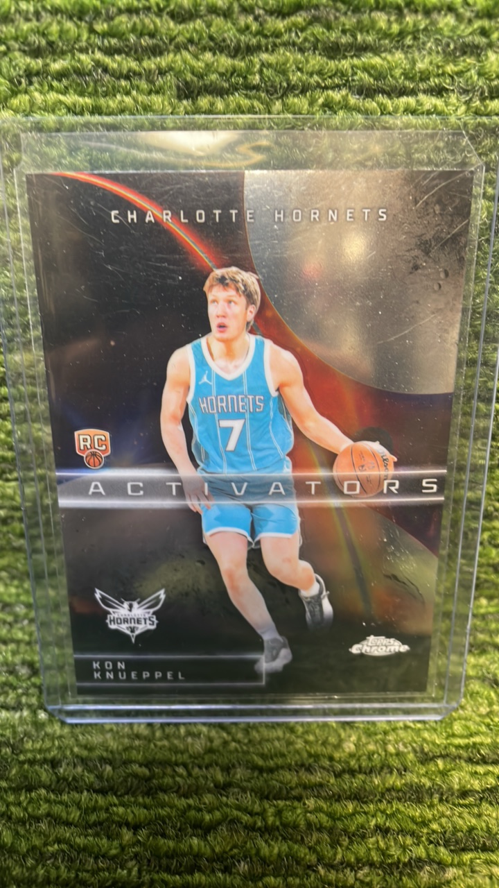 lot 205F image: 202526 Topps Chrome activators insert KON KNUEPPEL rookie card RC Charlotte Hornets