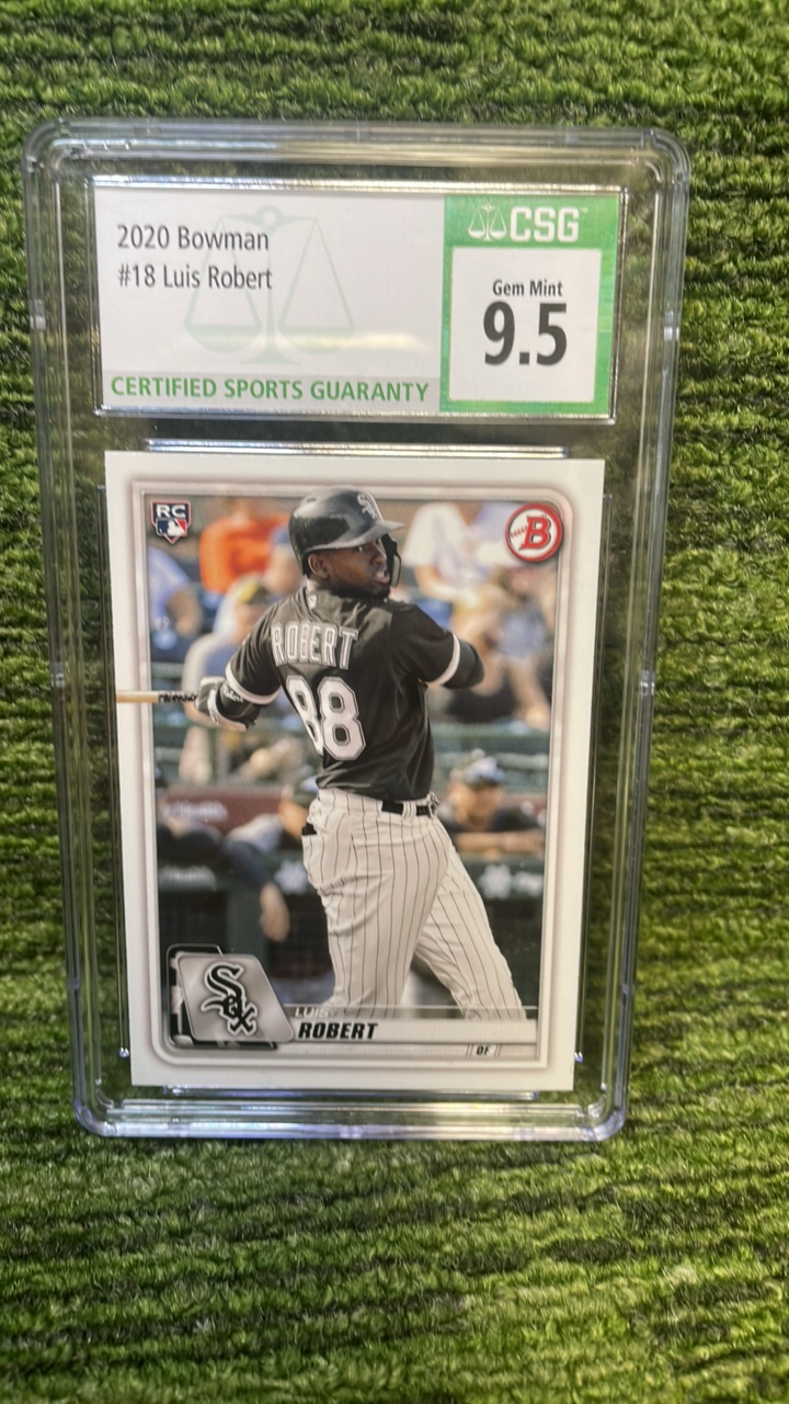 lot 205O image: 2020 Bowman LUIS Robert RC graded 9.5