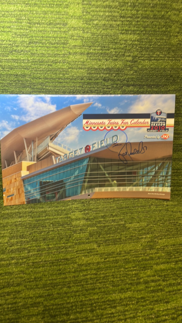 lot 217 image: Minnesota Twins Pat Neshek autograph 2010 Inaugural Season fan calendar