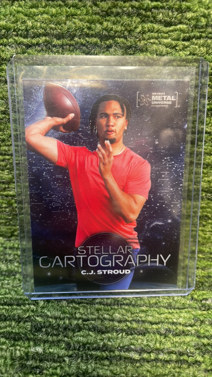 lot 25 image: 2024 Metal Sky Box stellar CARTOGRAPHY C.J. STROUD insert Houston Texans