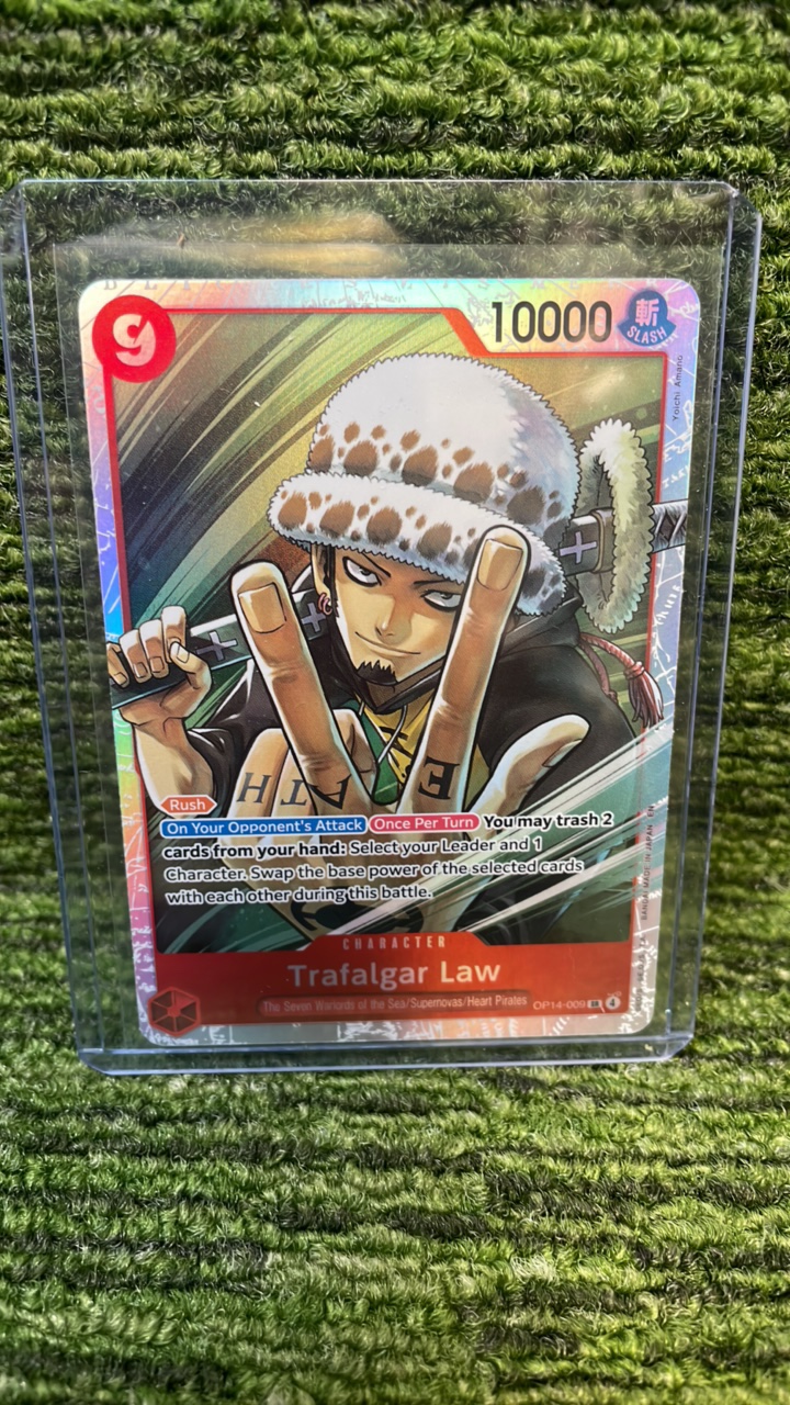 lot 34A image: One Piece Trafalgar Law TCG The Azure seas seven foil