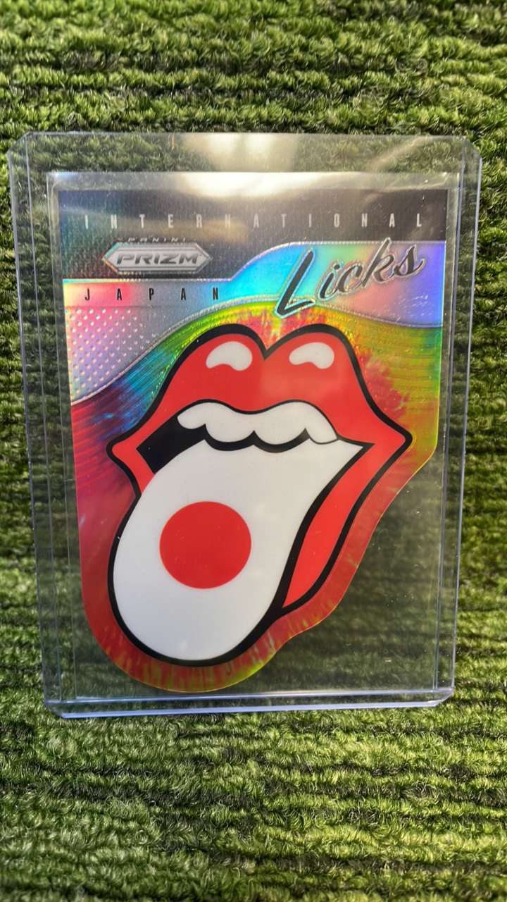 lot 34B image: 2025 Panini The Rolling Stones Japan Refractor die cut numbered to 49