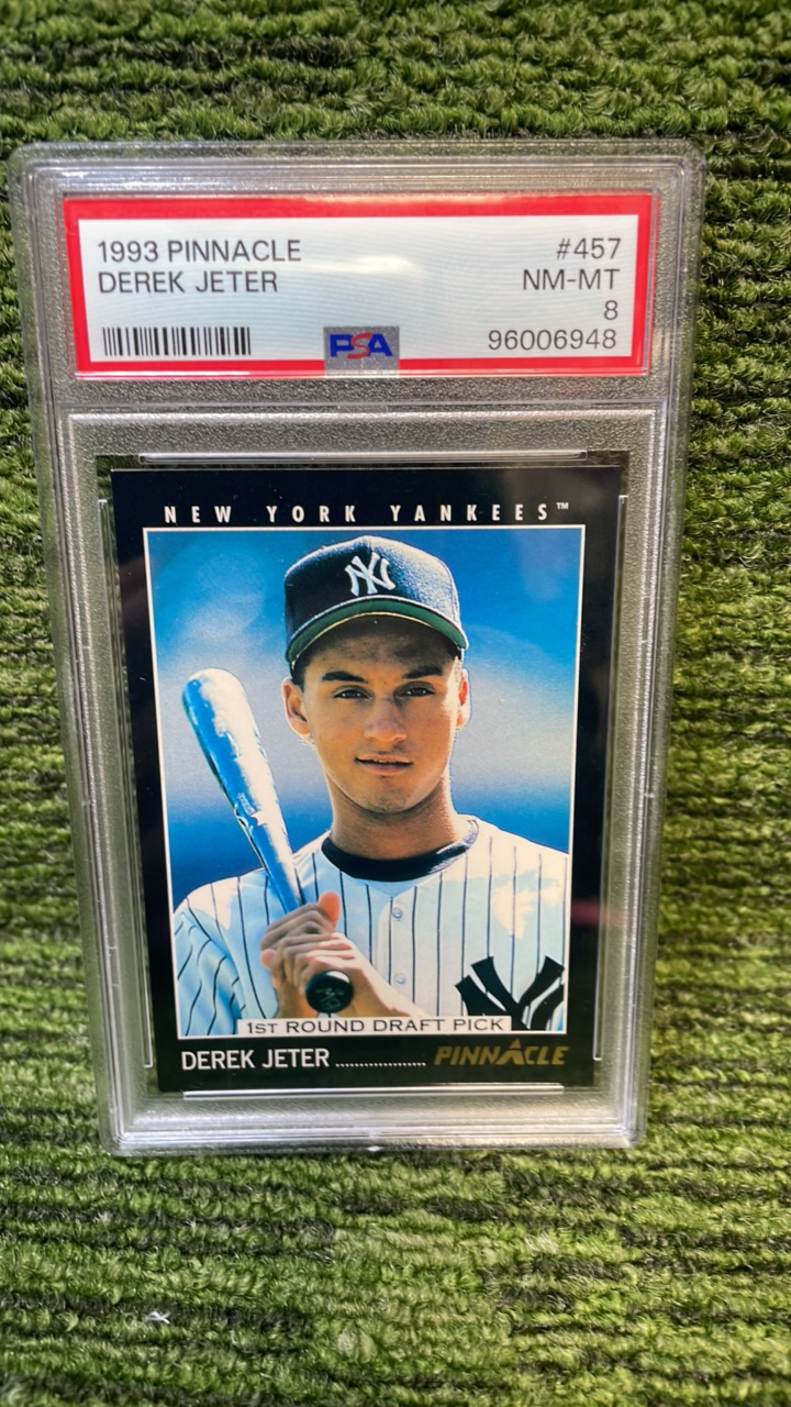 lot 37 image: 1993 Pinnacle Derek Jeter PSA graded 8 New York Yankees