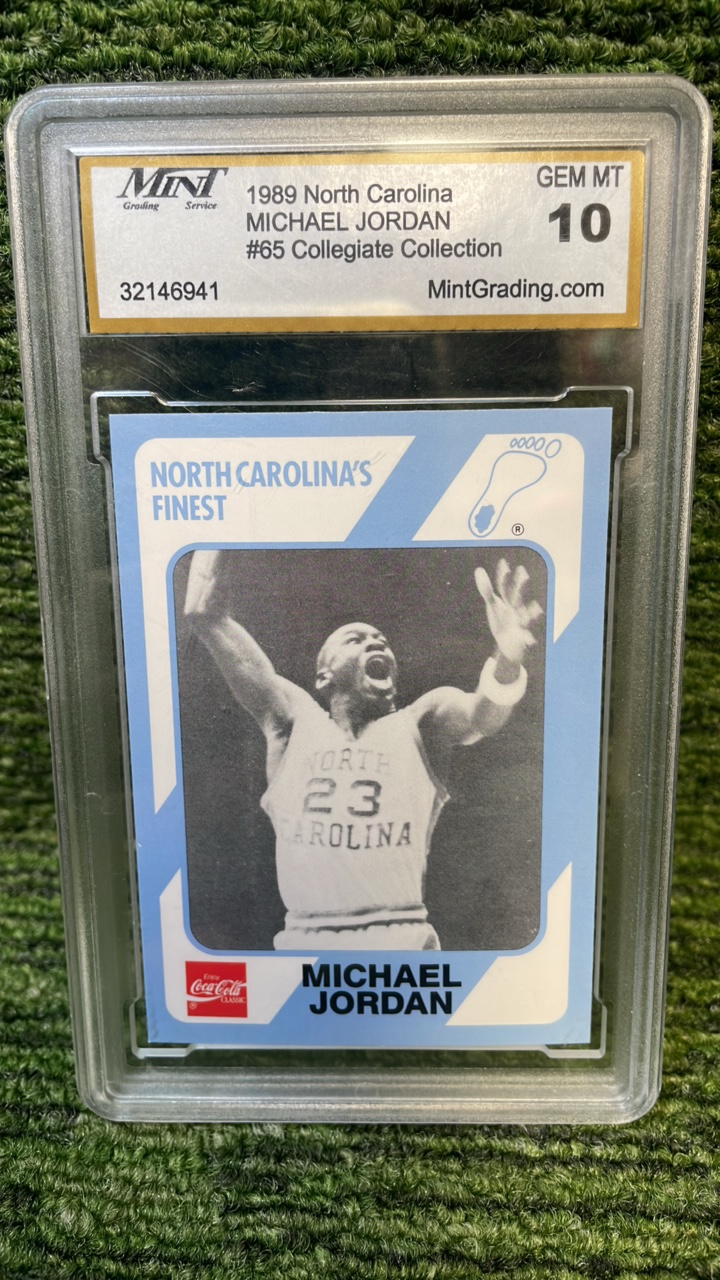 1989 North Carolina’s Finest Michael Jordan Collegiate Collection Gem Mint 10