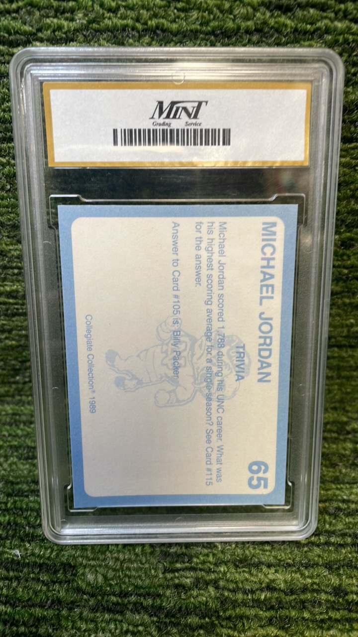 1989 North Carolina’s Finest Michael Jordan Collegiate Collection Gem Mint 10