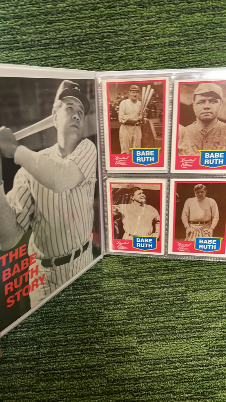 lot 65 image: Babe Ruth binder baseball cards set (#1-20)