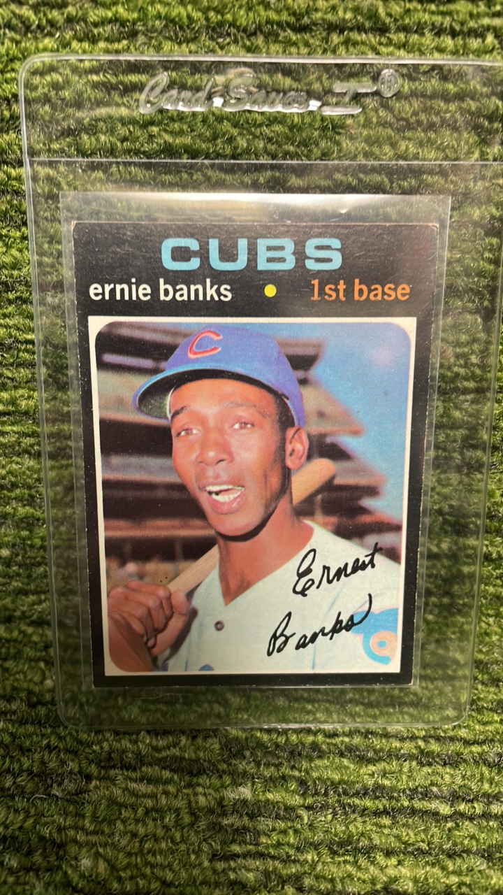 lot 76 image: 1971 Topps, Ernie Banks, Chicago Cubs
