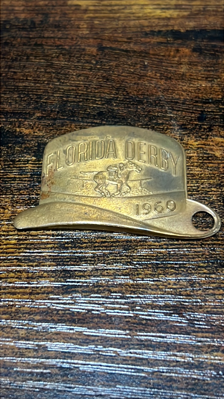 lot 108 image: 1960 Florida derby watch fob