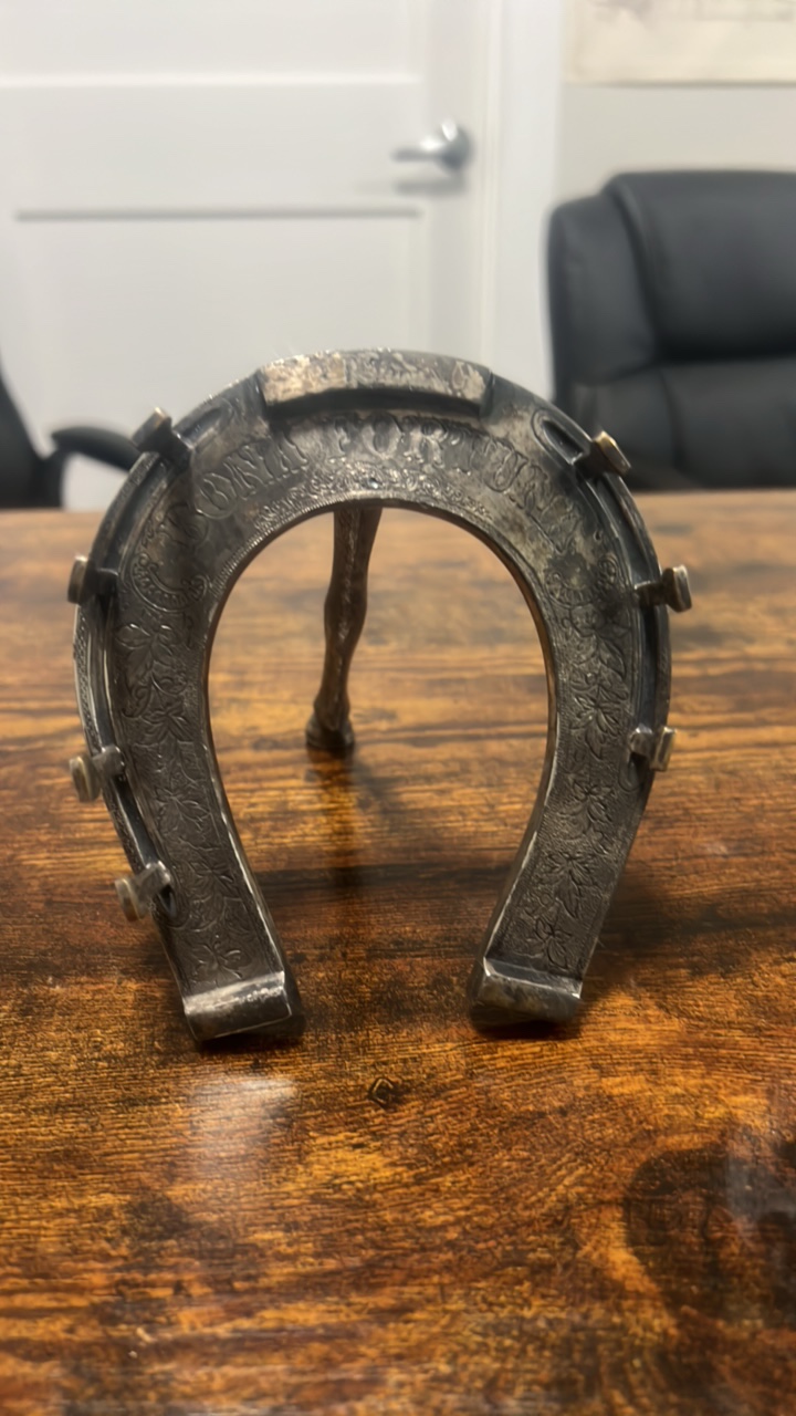 lot 111 image: vintage bona fortuna horse show display piece