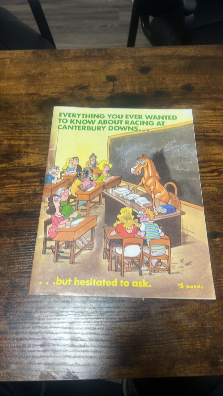 lot 115 image: 1984 Canterbury Park aka Canterbury downs booklet