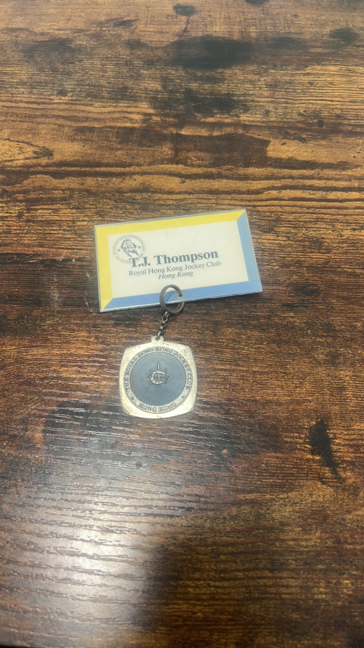 lot 132 image: 1978 vintage royal Hong Kong jockey club name tag