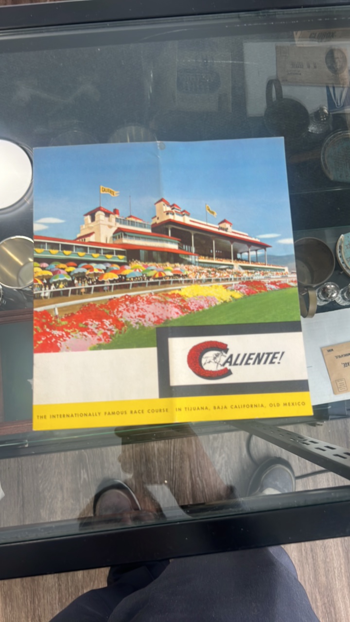 lot 141 image: mid 1900s caliente horse racing brochure