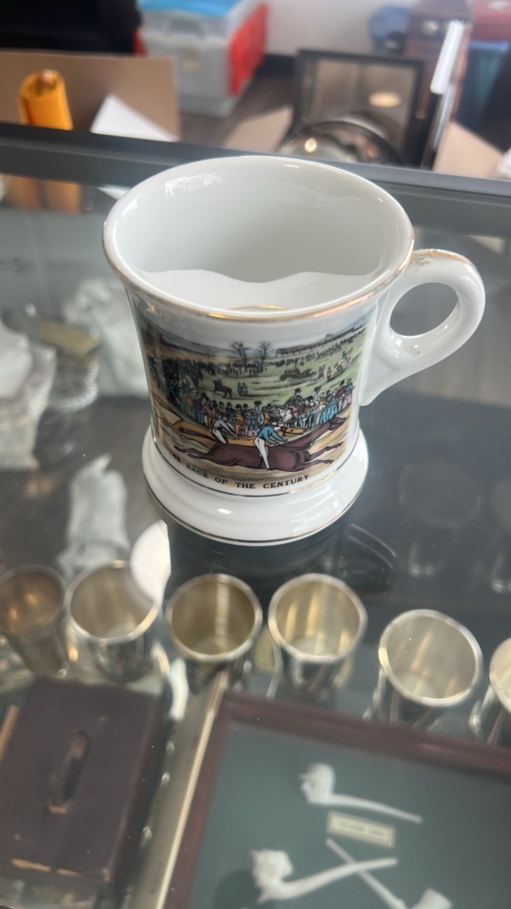 lot 146 image: vintage horse racing race of the century tea cup