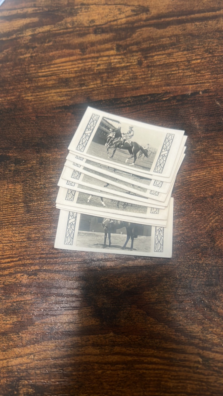 lot 151 image: antique cigarette horse racing sports cards