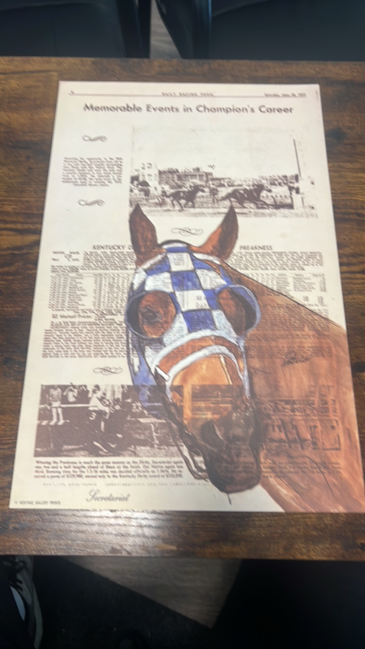 lot 186 image: secretariat Kentucky derby art print