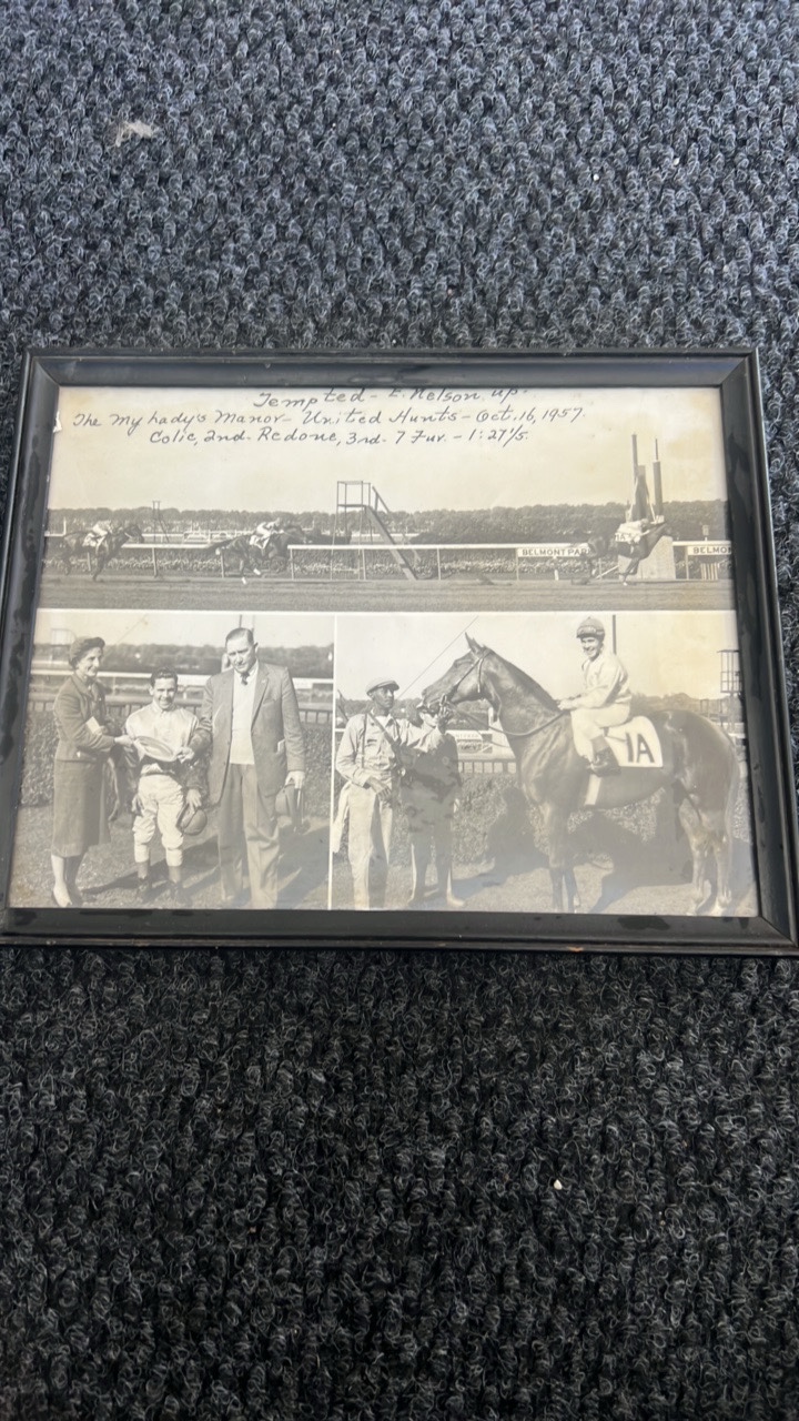 lot 32 image: 1957 tempted horse racing photograph