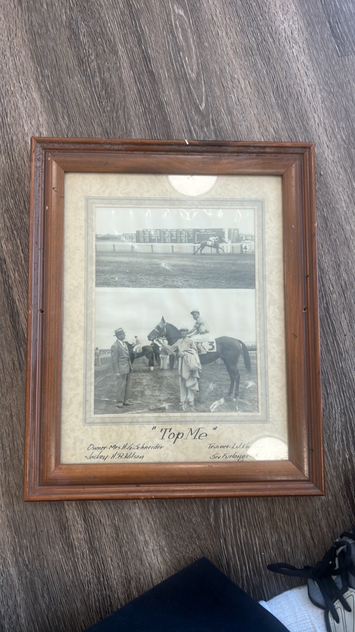 lot 88 image: 1949 top me horse racing photo