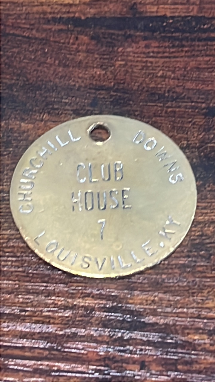 lot 98 image: antique Churchill downs Kentucky derby club house pass