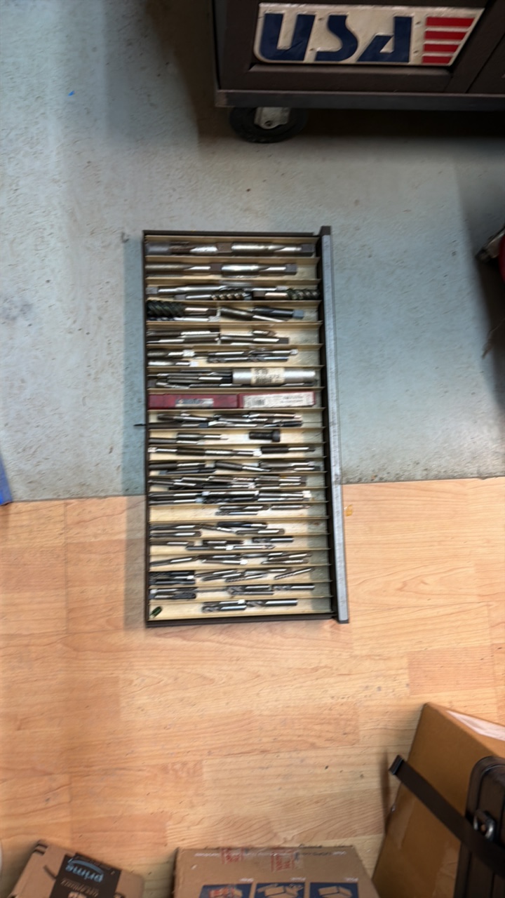 lot 101H image: SLOTTED storage box with taps