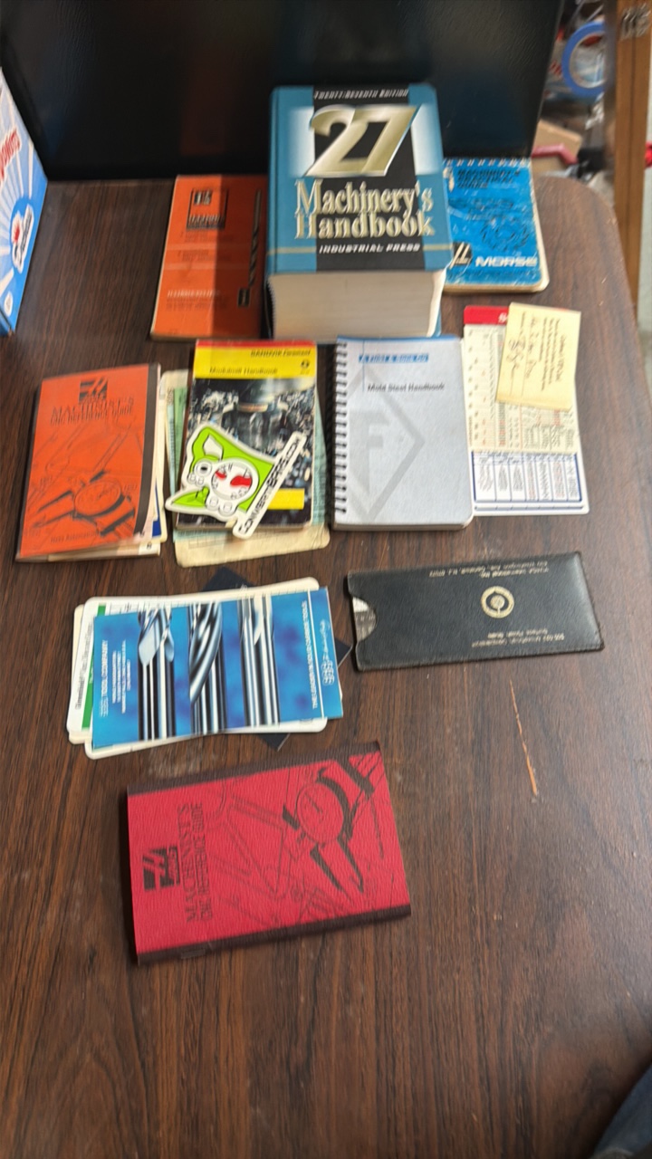 lot 103H image: CNC reference guides, tap drill chart, handbooks
