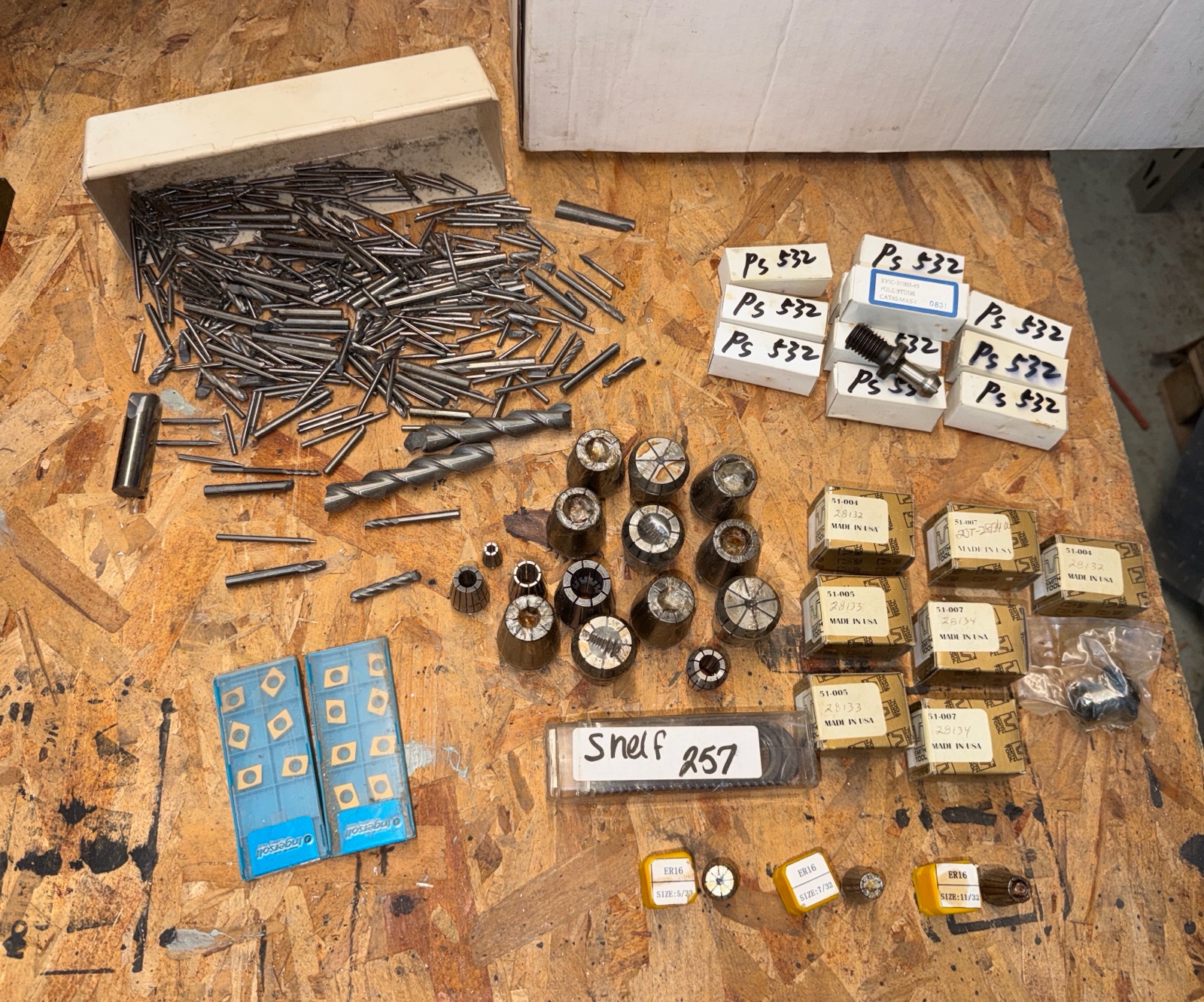 lot 106 image: PULL studs, collets, carbide pin blanks, carbide inserts