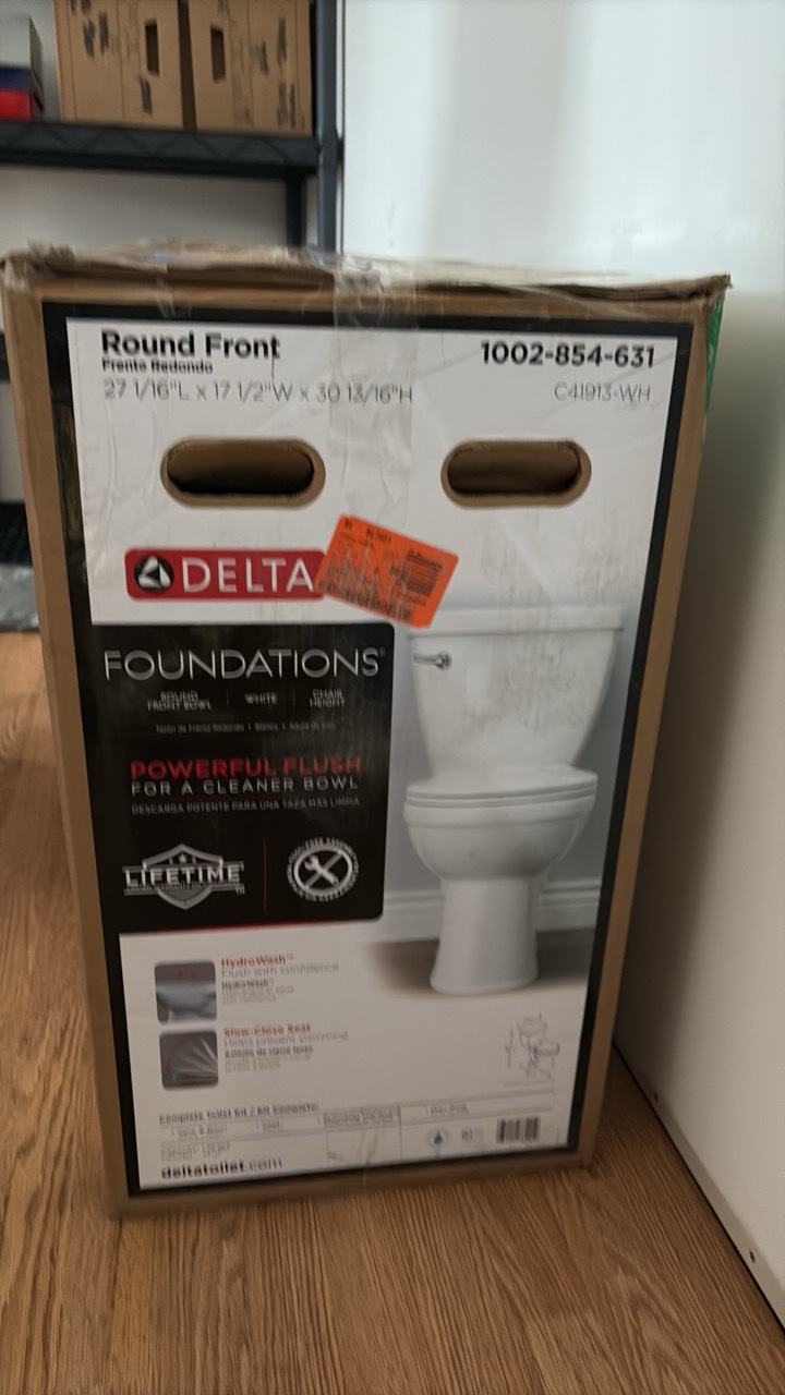 lot 125A image: DELTADELTA foundations 2-piece elongated white toilet