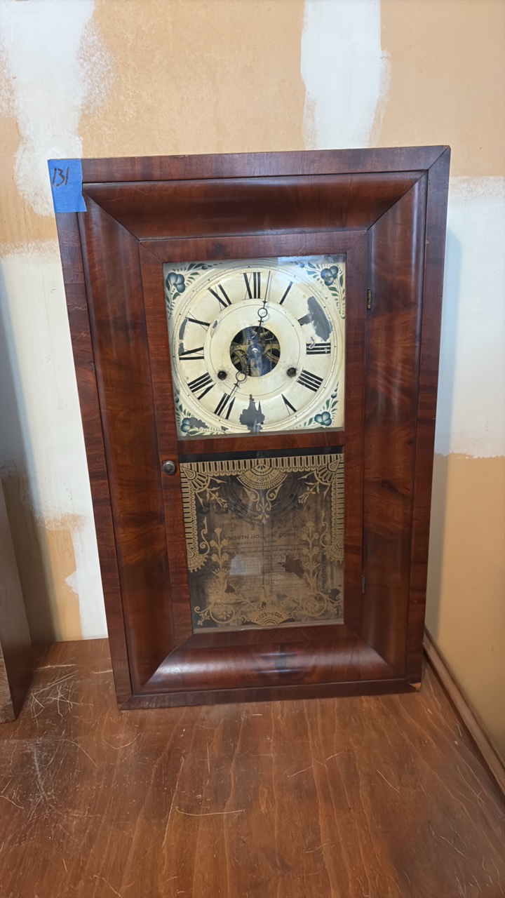 lot 131 image: ANTIQUE Seth Thomas weight-driven wall Clock